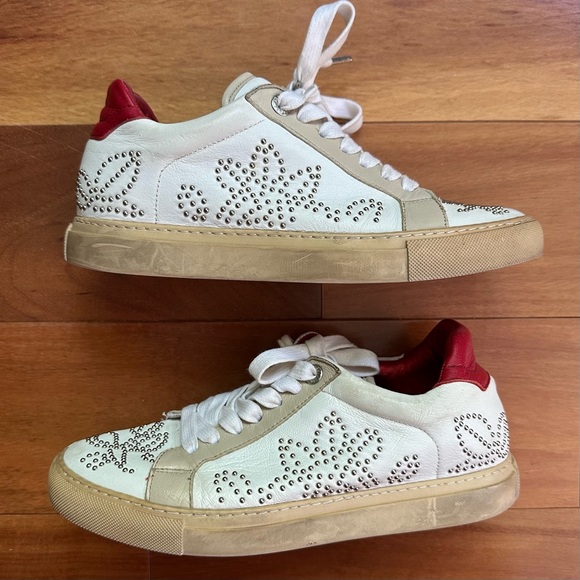 Zadig & Voltaire Floral Studded Sneakers - Picture 1 of 8